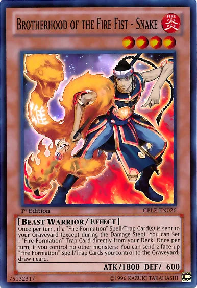 Brotherhood of the Fire Fist - Snake [CBLZ-EN026] Super Rare