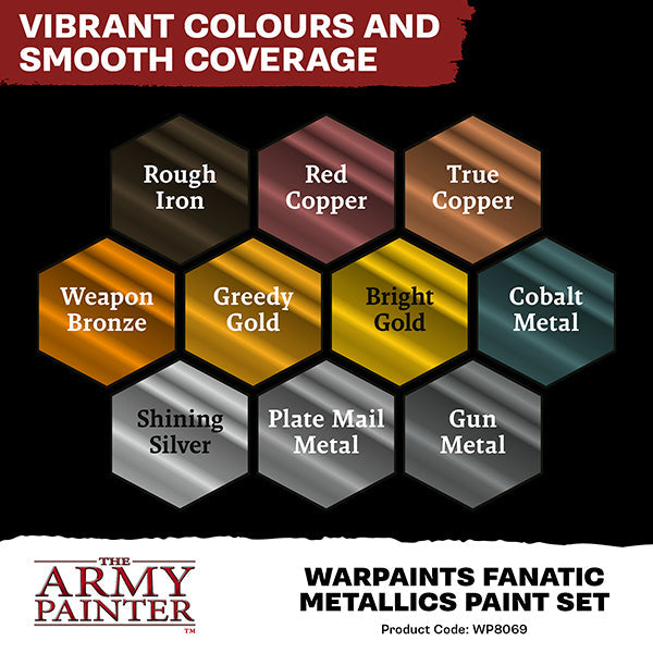 Army Painter Warpaints Fanatic: Metallics Paint Set (ONLINE ORDER ONLY)