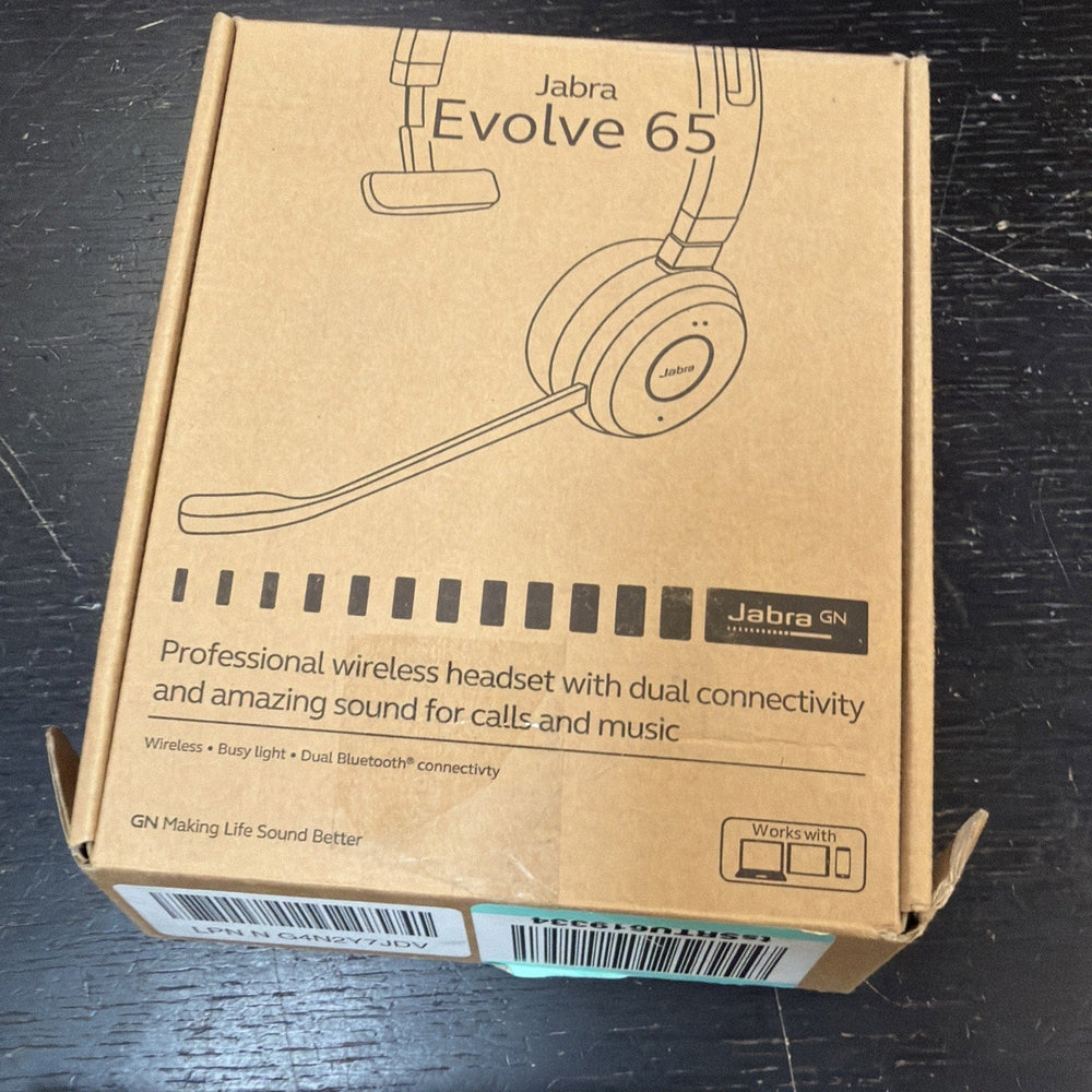 Jabra Evolve 65 SE Mono Wireless Headset with Bluetooth and Noise Cancelling Mic (ONLINE ORDER ONLY)