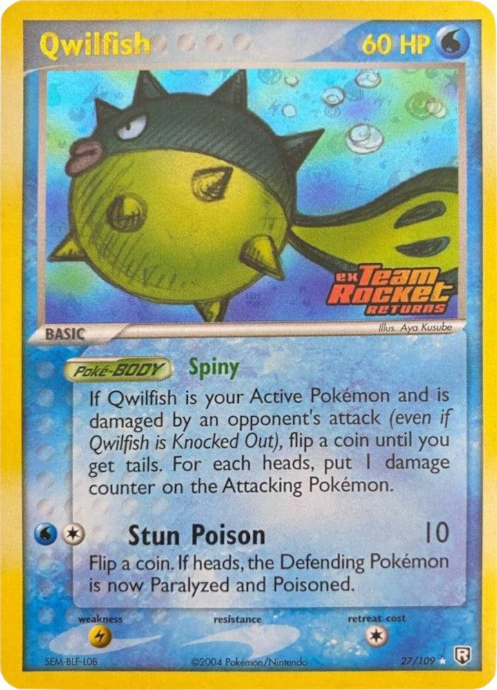 Qwilfish (27/109) (Stamped) [EX: Team Rocket Returns] (Online Only)