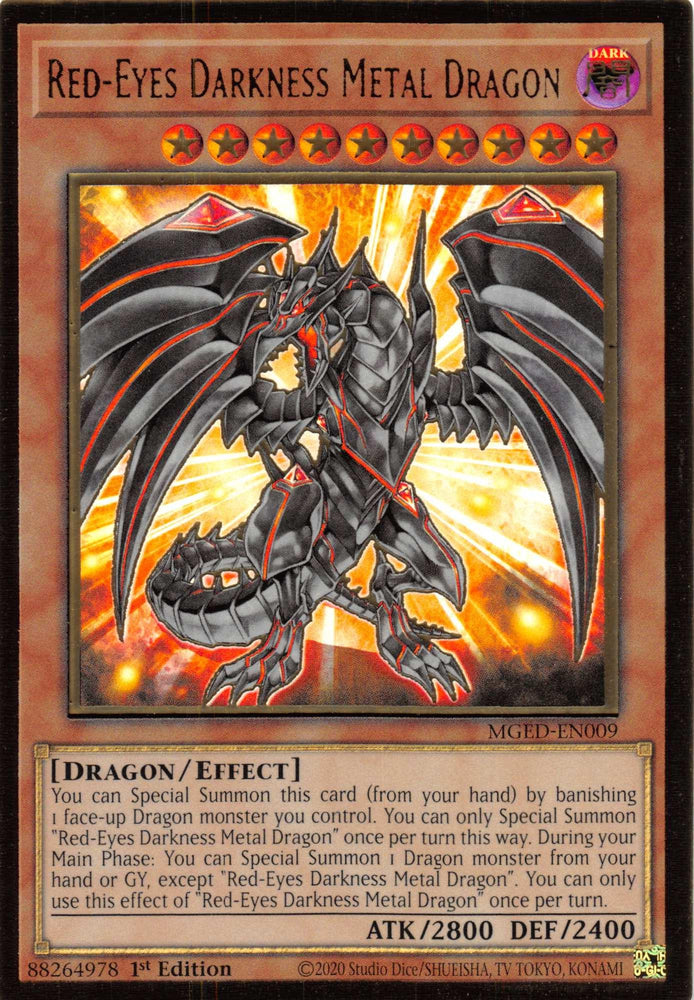 Red-Eyes Darkness Metal Dragon [MGED-EN009] Gold Rare (ONLINE ORDER ONLY)