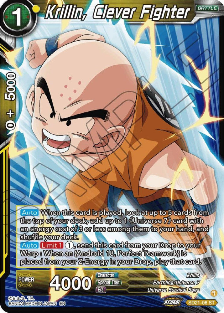 Krillin, Clever Fighter (Starter Deck Exclusive) (SD21-06) [Power Absorbed] (ONLINE ORDER ONLY)