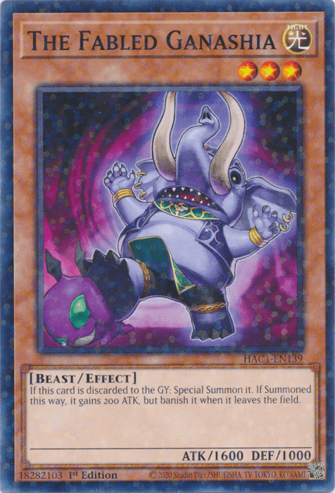 The Fabled Ganashia (Duel Terminal) [HAC1-EN139] Common (ONLINE ORDER ONLY)