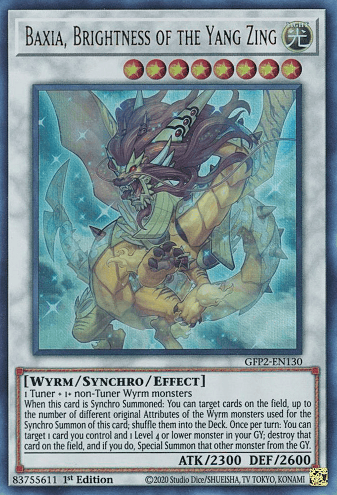Baxia, Brightness of the Yang Zing [GFP2-EN130] Ultra Rare (ONLINE ORDER ONLY)