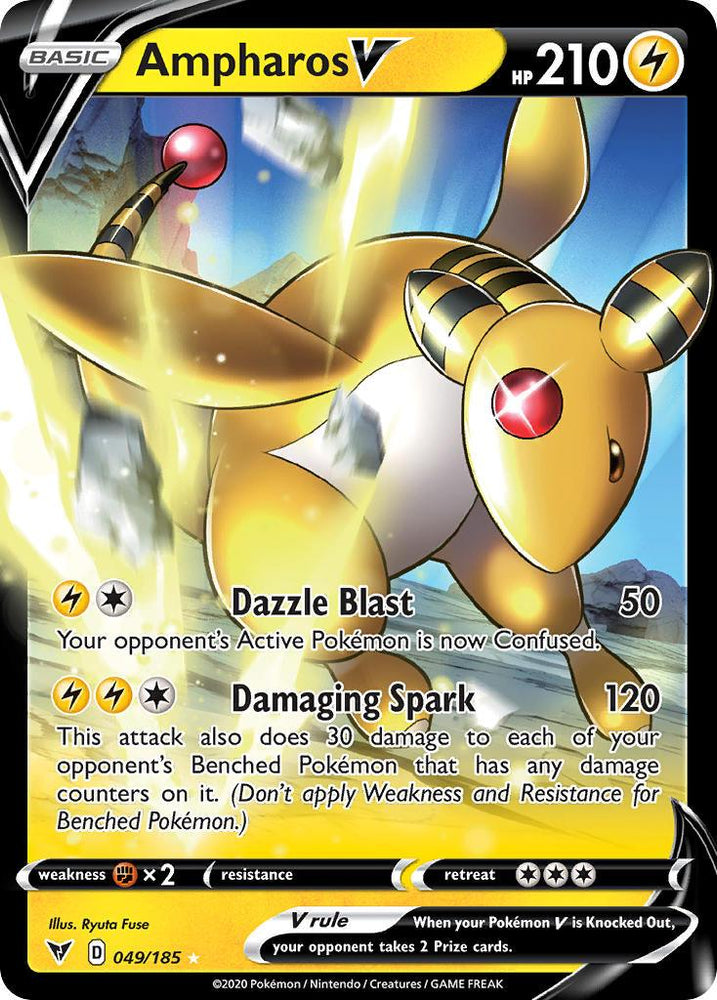 Ampharos V (049/185) [Sword & Shield: Vivid Voltage] (Online Only)