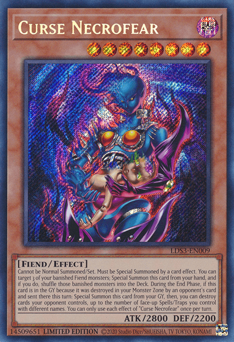 Curse Necrofear [LDS3-EN009] Secret Rare (ONLINE ORDER ONLY)