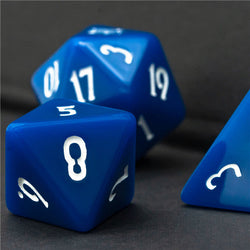 Dark Blue Homage 7-Dice Set w/Blue Numbers Minimalist (Online Only)