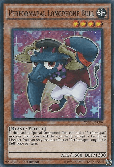 Performapal Longphone Bull [YS16-EN006] Super Rare (ONLINE ORDER ONLY)
