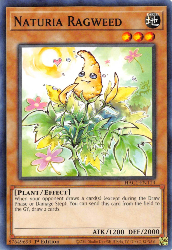 Naturia Ragweed (Duel Terminal) [HAC1-EN114] Parallel Rare (ONLINE ORDER ONLY)