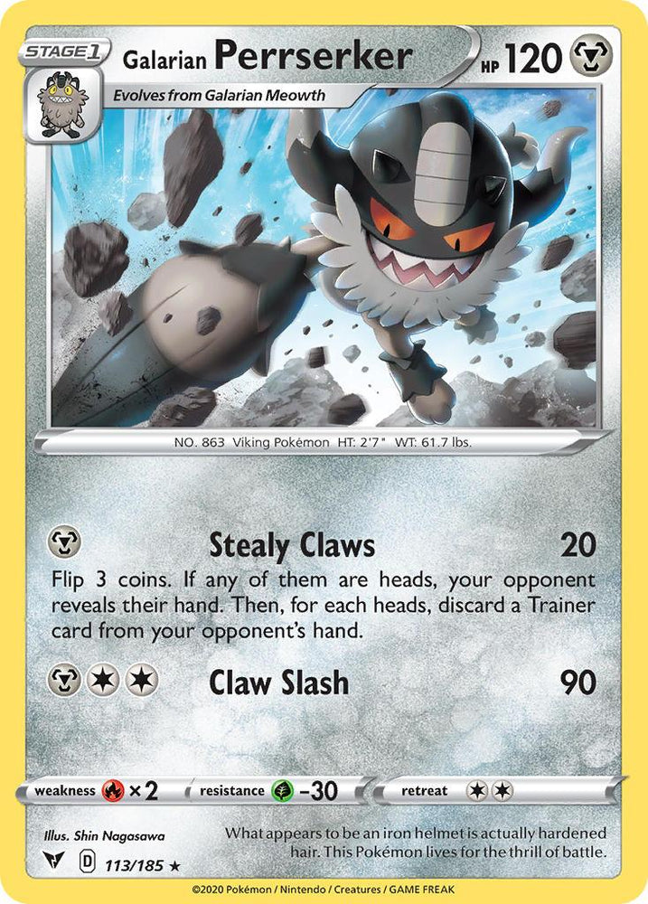 Galarian Perrserker (113/185) [Sword & Shield: Vivid Voltage] (Online Only)