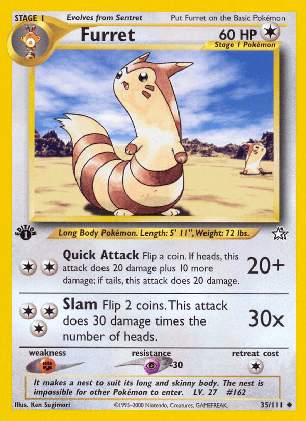 Furret (35/111) [Neo Genesis 1st Edition] (Online Only)