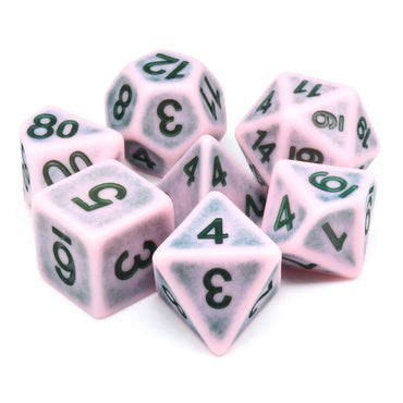 Single Notes Ancient 7-Dice Set Role Playing Dungeons and Dragons Dice (Light Pink/Purple) (Online Only)