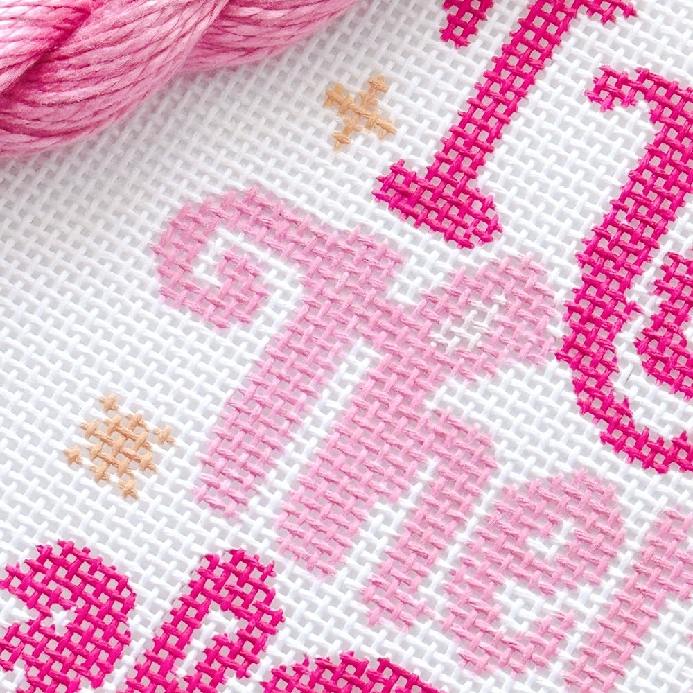 Cotswold Co Designs - Mental Health Needlepoint Canvas, Modern Cheeky Needlepoint Pillow Canvas, 13 Mesh, 9”x6” design, Snarky Needlepoint Canvas (ONLINE ORDER ONLY)