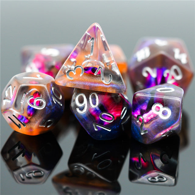 Demon Eye Dragon Eye Dice 7-Dice Set Resin Dungeons and Dragons Dice (Online Only)