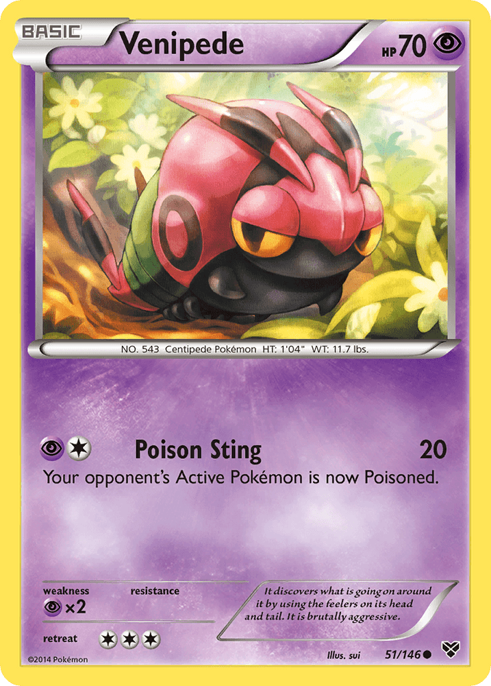 Venipede (51/146) [XY: Base Set] (Online Only)