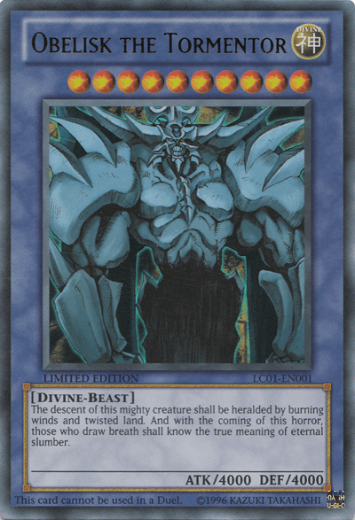 Obelisk the Tormentor [LC01-EN001] Ultra Rare (ONLINE ORDER ONLY)