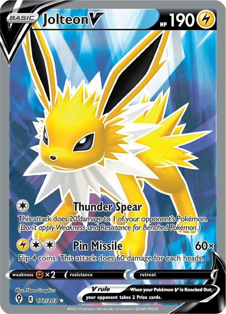 Jolteon V (177/203) [Sword & Shield: Evolving Skies] (Online Only)