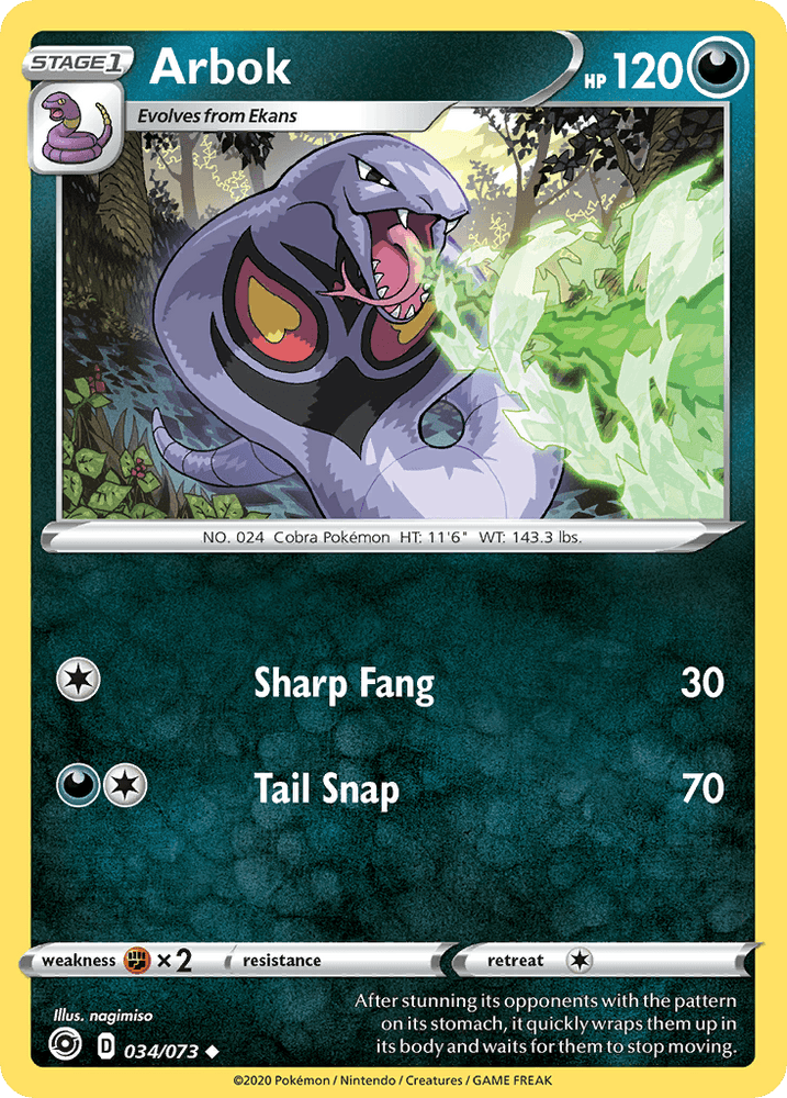Arbok (034/073) [Sword & Shield: Champion's Path] (Online Only)