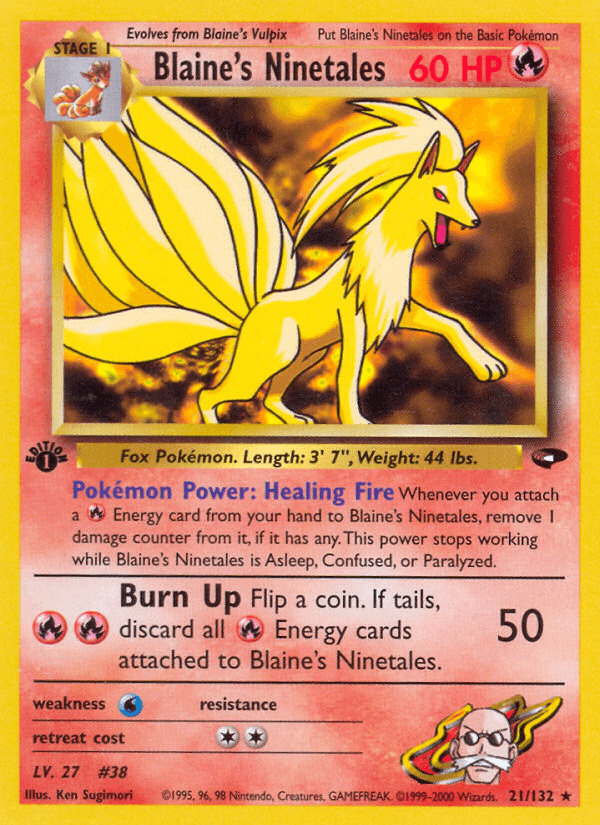 Blaine's Ninetales (21/132) [Gym Challenge 1st Edition] (Online Only)