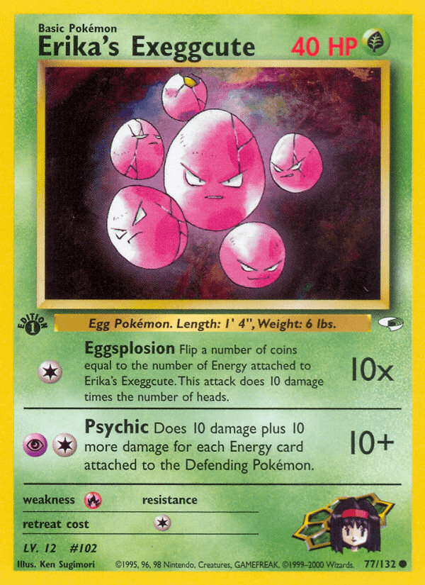Erika's Exeggcute (77/132) [Gym Heroes 1st Edition] (Online Only)
