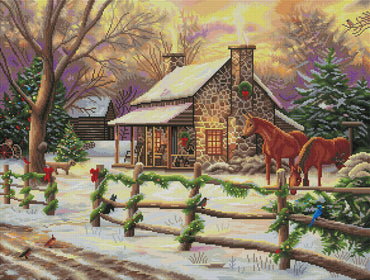 Diamond Art Club – Marianne’s Winter Hideaway Diamond Painting (Square Drill, 29" x 22") (ONLINE ORDER ONLY)