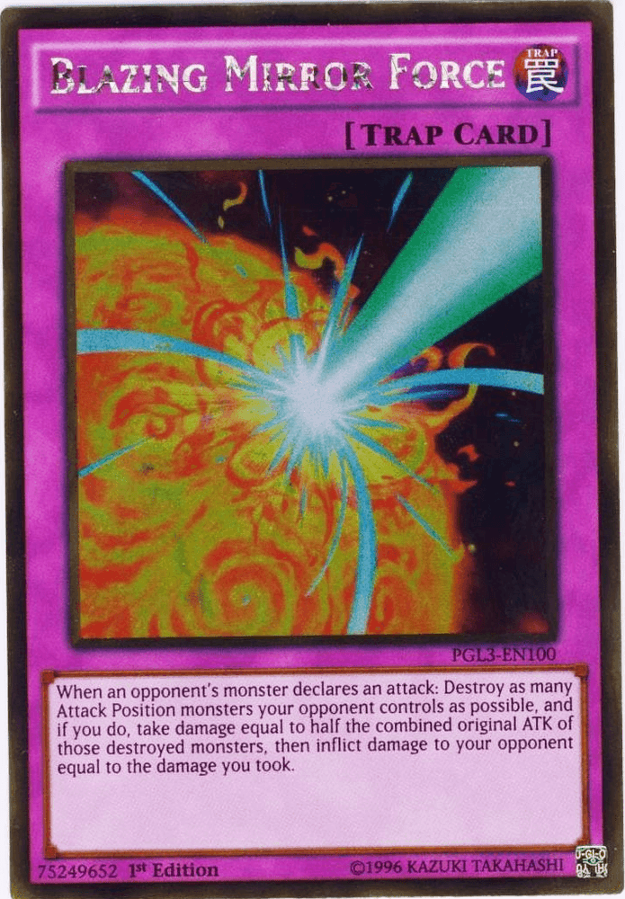 Blazing Mirror Force [PGL3-EN100] Gold Rare (ONLINE ORDER ONLY)