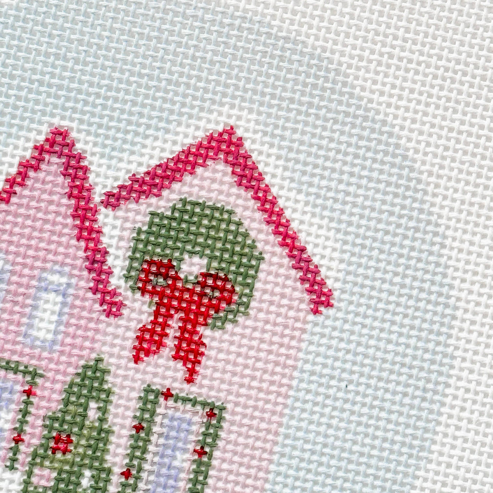 Cotswold Co Designs - Christmas Houses Ornament Needlepoint Canvas 18 Mesh 4” (ONLINE ORDER ONLY)