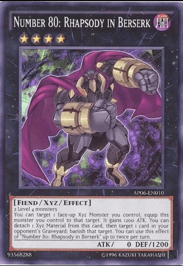 Number 80: Rhapsody in Berserk [AP06-EN010] Super Rare (ONLINE ORDER ONLY)