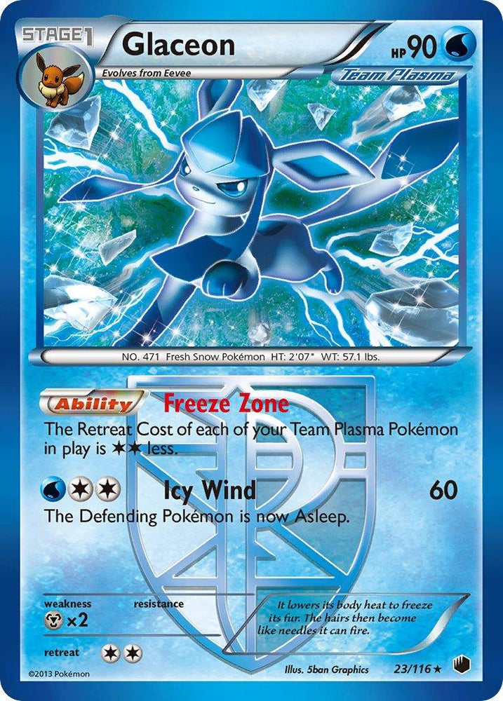 Glaceon (23/116) (Theme Deck Exclusive) [Black & White: Plasma Freeze] (Online Only)