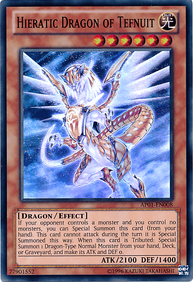 Hieratic Dragon of Tefnuit [AP01-EN008] Super Rare (ONLINE ORDER ONLY)