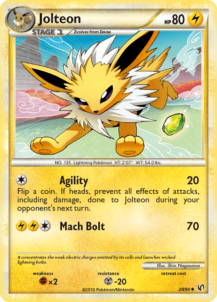 Jolteon (28/90) [HeartGold & SoulSilver: Undaunted] (Online Only)