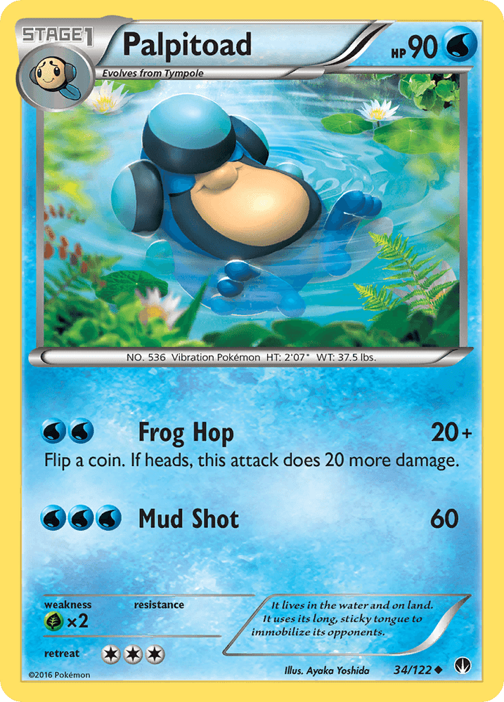 Palpitoad (34/122) [XY: BREAKpoint] (Online Only)