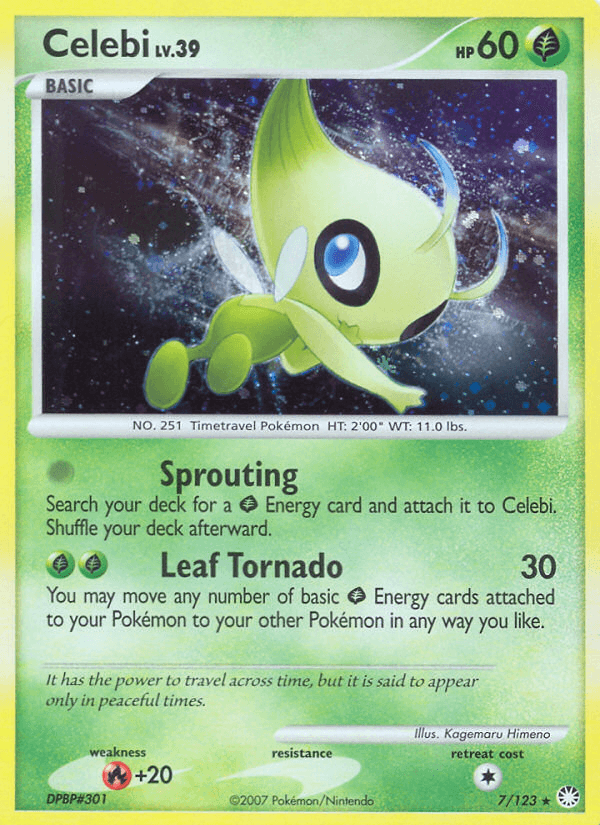 Celebi (7/123) [Diamond & Pearl: Mysterious Treasures] (Online Only)