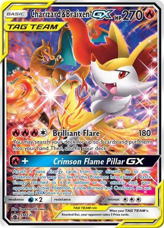 Charizard & Braixen GX (SM230) (Jumbo Card) [Sun & Moon: Black Star Promos] (Online Only)