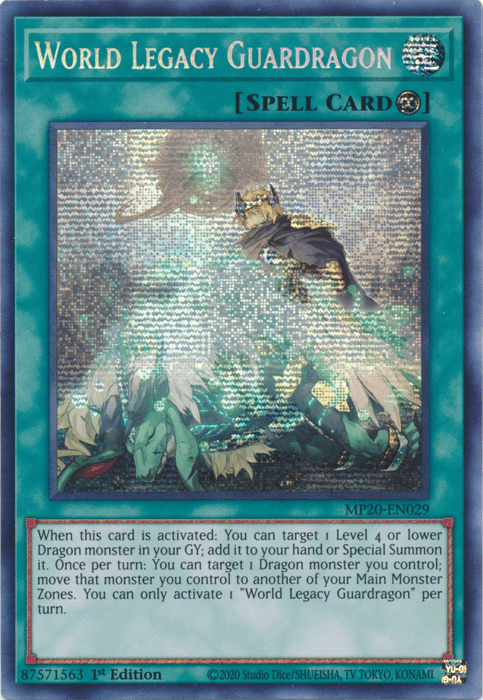 World Legacy Guardragon [MP20-EN029] Prismatic Secret Rare (ONLINE ORDER ONLY)