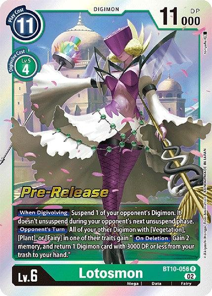 Lotosmon [BT10-056] [Xros Encounter Pre-Release Cards] (ONLINE ORDER ONLY)