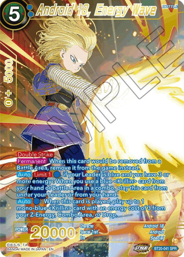 Android 18, Helping Her Husband (SPR) (BT20-041) [Power Absorbed] (ONLINE ORDER ONLY)