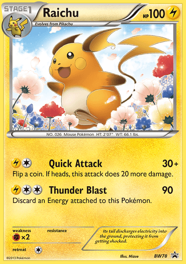 Raichu (BW78) [Black & White: Black Star Promos] (Online Only)