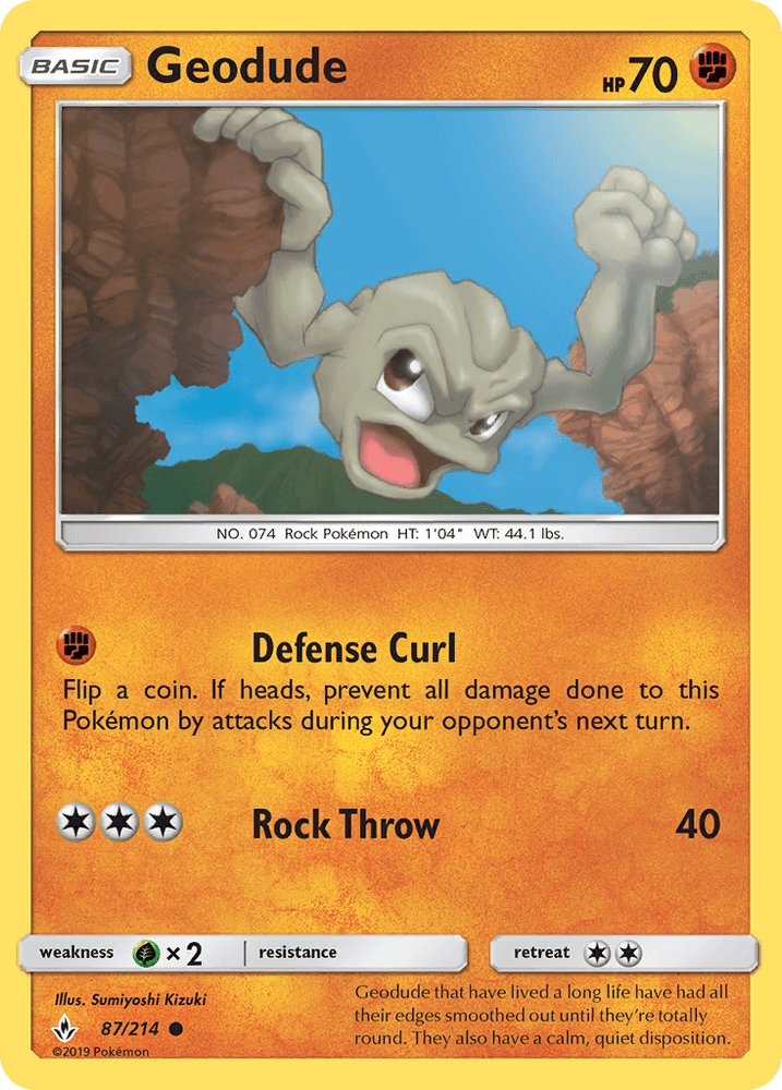 Geodude (87/214) [Sun & Moon: Unbroken Bonds] (Online Only)