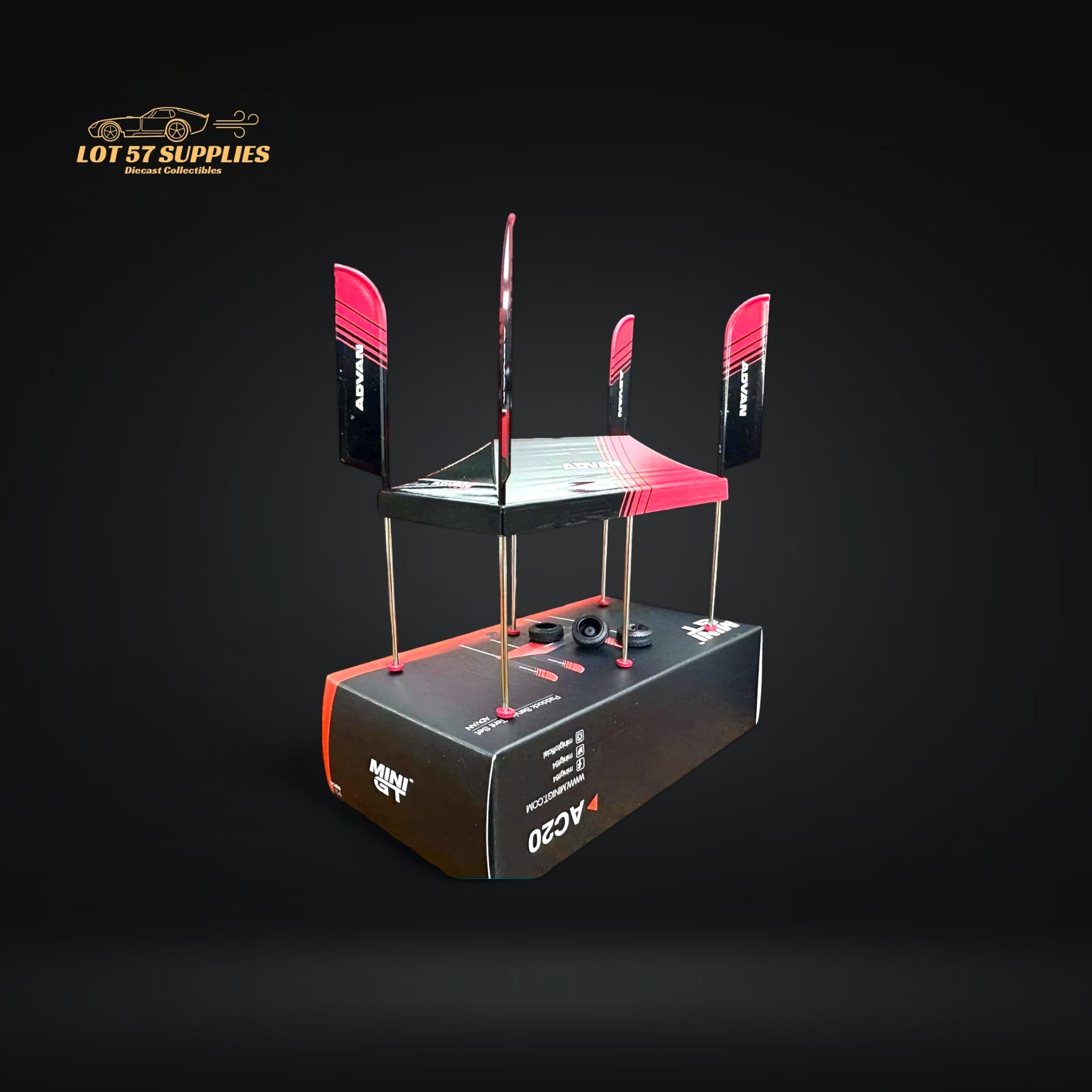 Mini-GT Paddock Service Tent Set ADVAN V1 1:64 MGTAC20 (ONLINE ORDER ONLY)