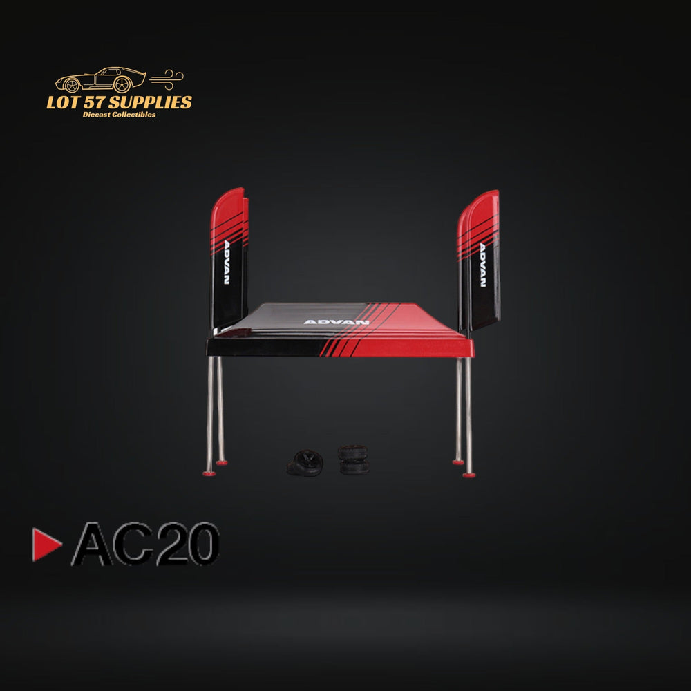 Mini-GT Paddock Service Tent Set ADVAN V1 1:64 MGTAC20 (ONLINE ORDER ONLY)