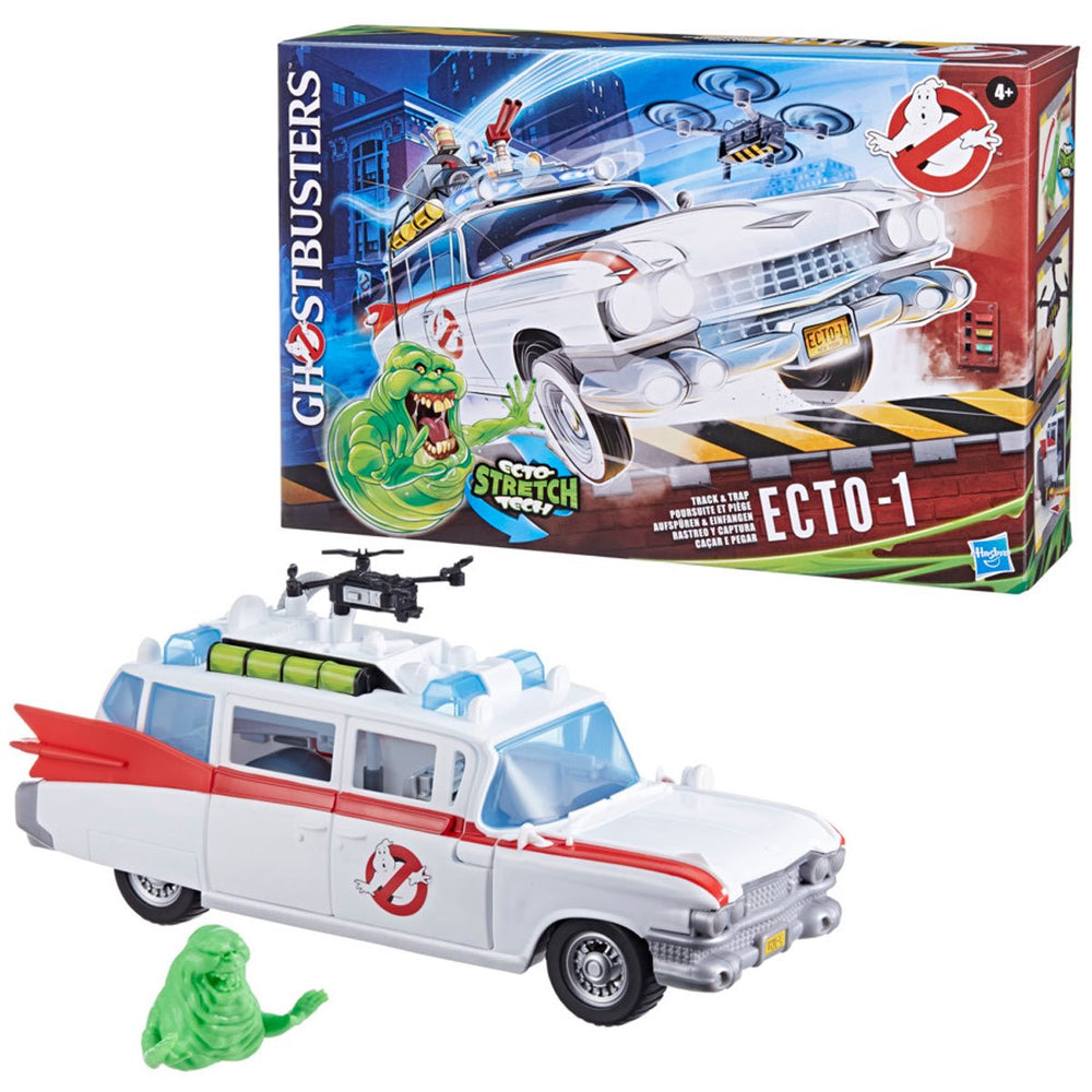 Ghostbusters Track & Trap Ecto-1 Toy Vehicle with Fright Features Ecto-Stretch Tech Slimer (Online Order Only)