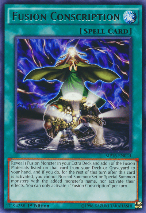 Fusion Conscription [MP16-EN024] Rare (ONLINE ORDER ONLY)