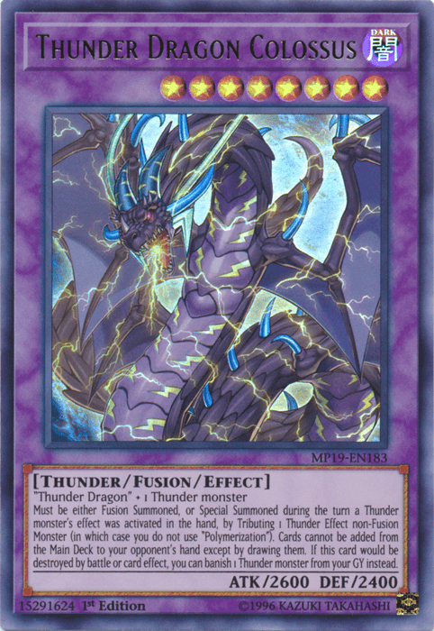 Thunder Dragon Colossus [MP19-EN183] Ultra Rare (ONLINE ORDER ONLY)