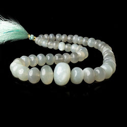 8mm - 12mm Sage Moonstone plain rondelles 16 inch 54 beads (ONLINE ORDER ONLY)