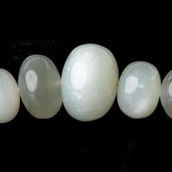 8mm - 12mm Sage Moonstone plain rondelles 16 inch 54 beads (ONLINE ORDER ONLY)