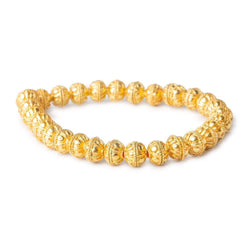 8mm 22kt Gold plated Copper Bead Cap Bali Design 8 inch 58 pieces (ONLINE ORDER ONLY)