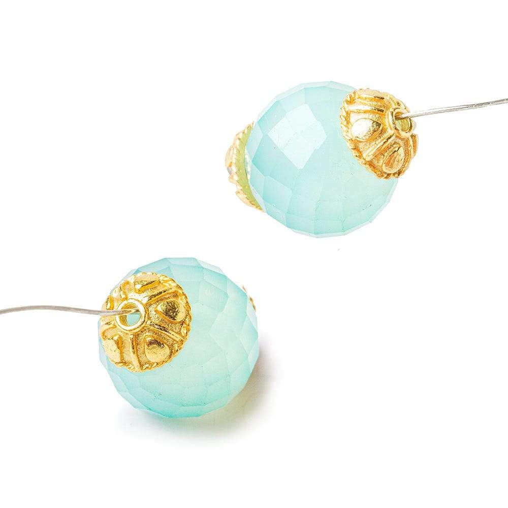 8mm 22kt Gold plated Copper Bead Cap Bali Design 8 inch 58 pieces (ONLINE ORDER ONLY)