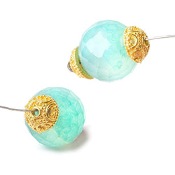 8mm 22kt Gold Plated Copper Bead Cap Persian Design 8 inch 58 pieces (ONLINE ORDER ONLY)