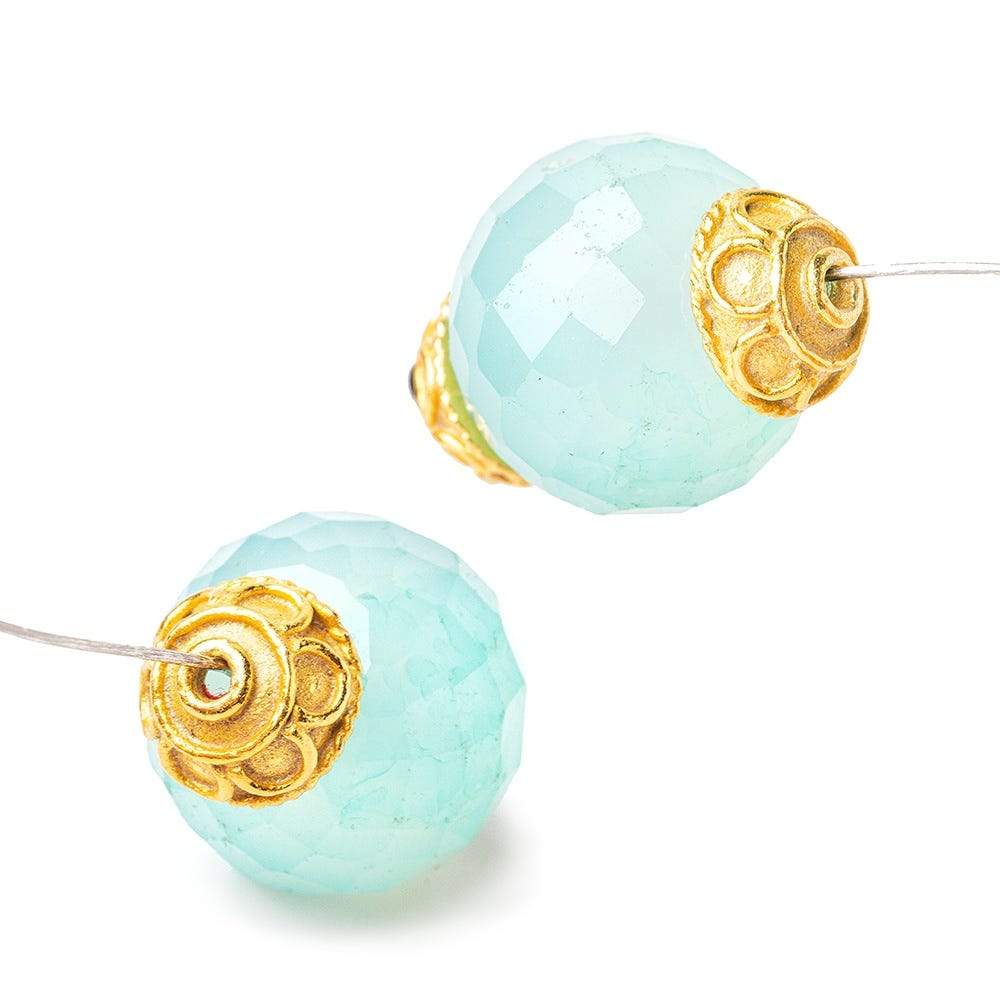 8mm 22kt Gold Plated Copper Bead Cap Petite Plain Persian 8 inch 54 pieces (ONLINE ORDER ONLY)